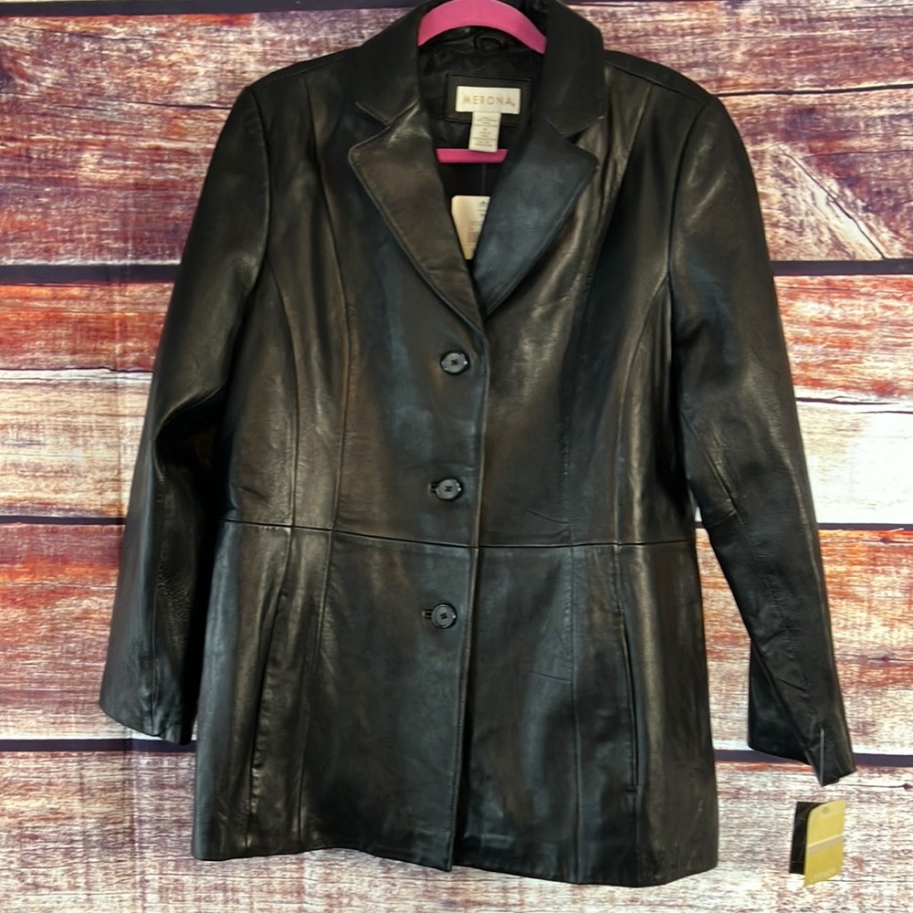 Merona Leather Jacket NWT Y2K 90’s Vintage